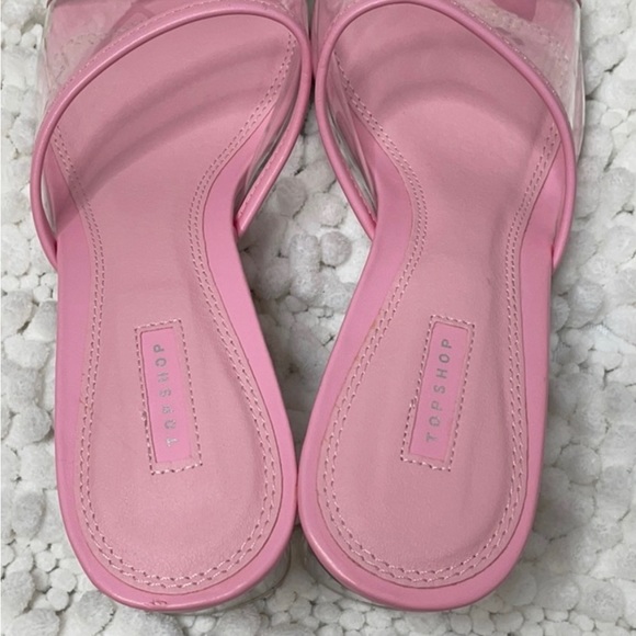 EUC, TopShop Pink & Clear Sandals, Size 38 - Picture 13 of 15